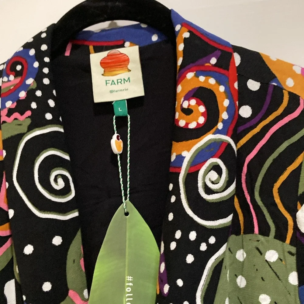 Farm Rio Under the sea maxi dress - size L - Picture 4 of 5